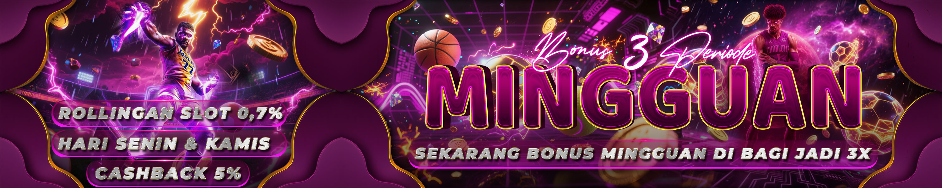Bonus mingguan tiga periode Pusat4D
